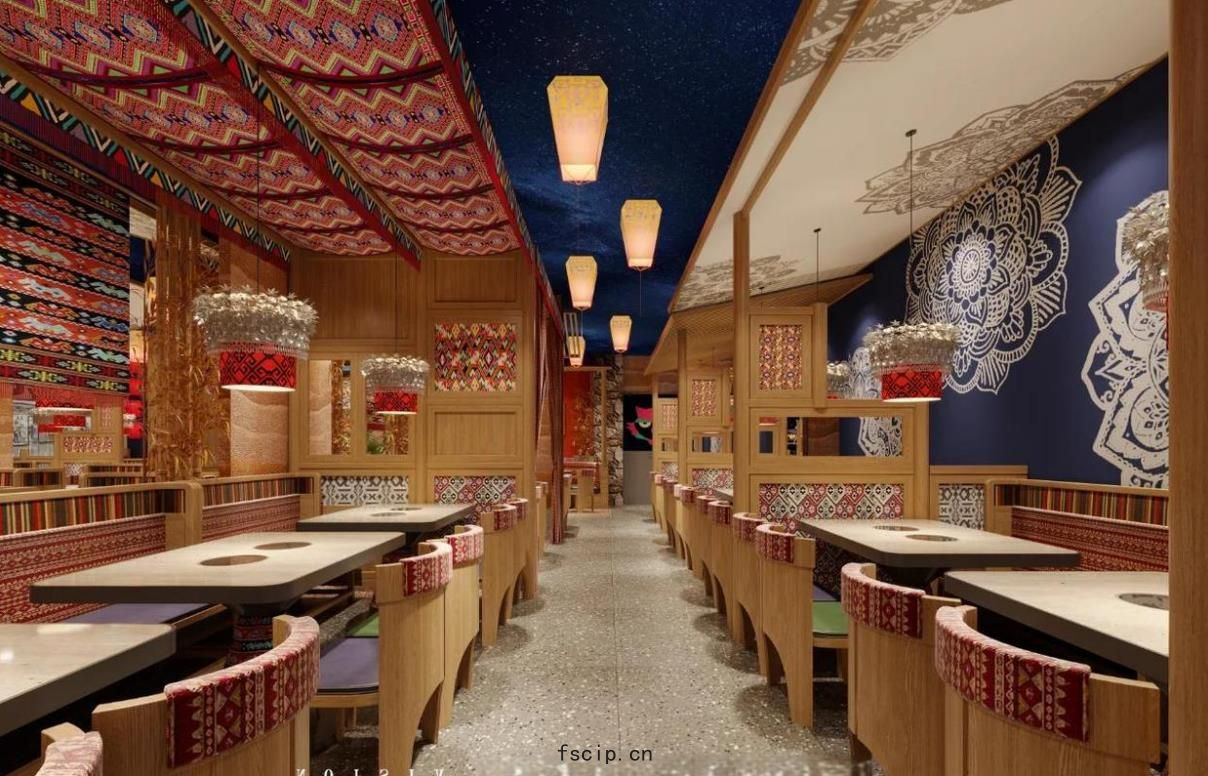 民族(zú)元素(sù)餐飲(yǐn)店設計(jì)效果圖