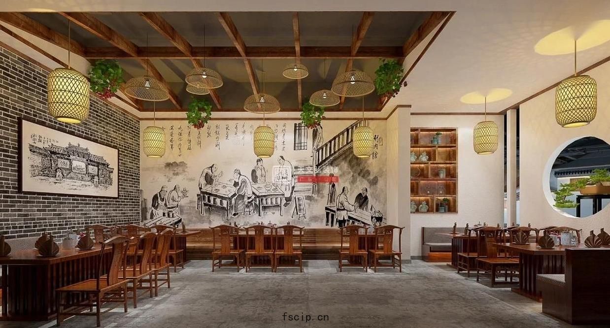 廣州餐飲(yǐn)店(diàn)復古裝修(xiū)效果圖