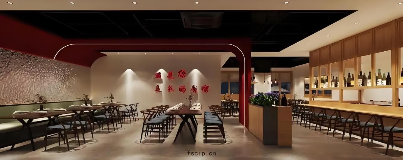 合(hé)肥400平(píng)日料餐飲(yǐn)店裝修設計(jì)效果(guǒ)圖