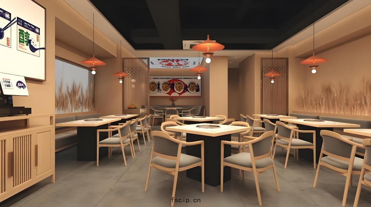 酸(suān)菜(cài)魚小型餐飲(yǐn)店裝(zhuāng)修設計(jì)效果圖(tú)