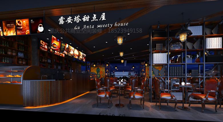 重慶120平甜品(pǐn)屋(wū)咖啡(fēi)店案(àn)例_裝修(xiū)設(shè)計(jì)理(lǐ)念_斯戴特公(gōng)裝(zhuāng)公(gōng)司(sī)